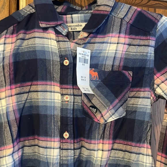 Abercrombie kids girls flannel shirt - Picture 2 of 5